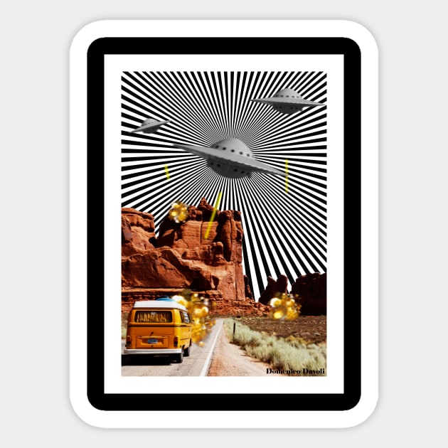 Ufo from outer space Sticker by DavoliShop